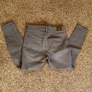 women's american eagle super stretch gray jeans